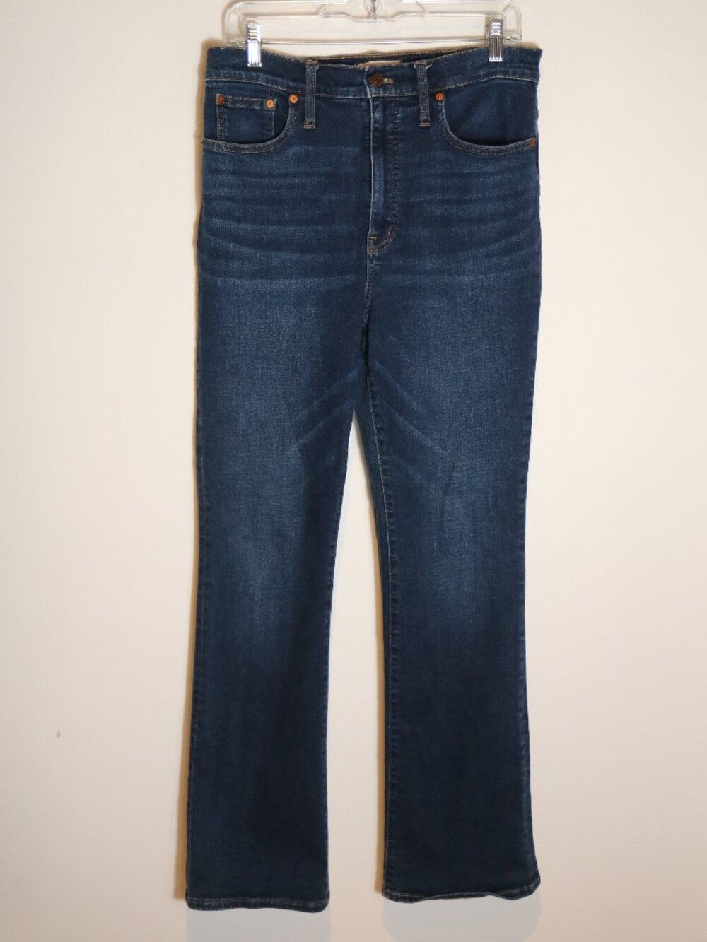 Madewell Skinny Flare Jeans Womens 29 Colleton Wash High Rise Stretch Dark Wash
